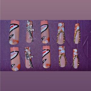 Cute Bling BAPE type design Set of 24